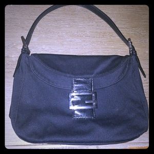 Fendi satin baguette handbag
